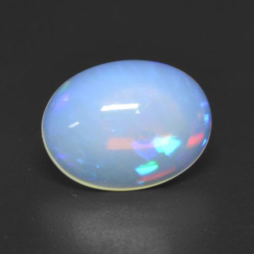 Голубовато-белый Опал Камень - 1.3ct Овал Кабошон (ID: 533311)