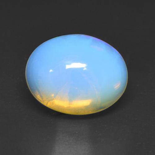 Bluish White Opal Gem - 2.2ct Oval Cabochon (ID: 533317)