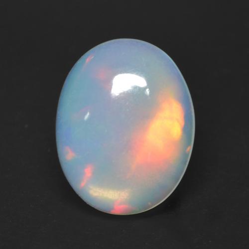 Bluish White Opal Gem - 1.3ct Oval Cabochon (ID: 533546)