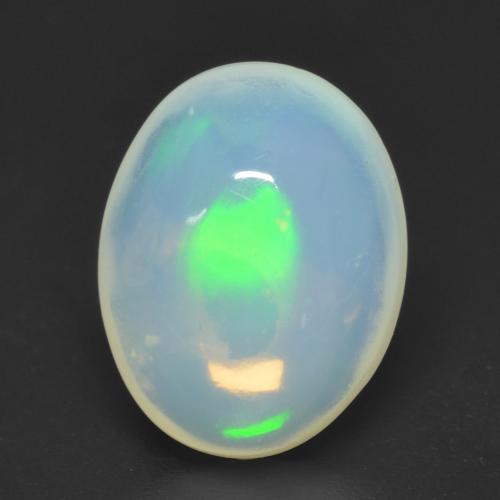 Bluish White Opal Gem - 1.3ct Oval Cabochon (ID: 533550)