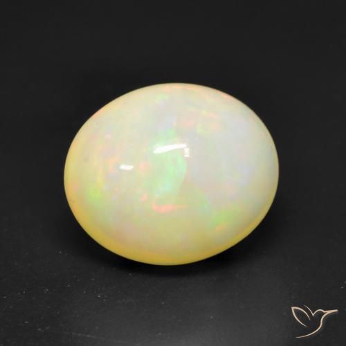2.90 ct Multicolor Opal Stone, Natural Opal in Oval Cabochon Shape for Sale