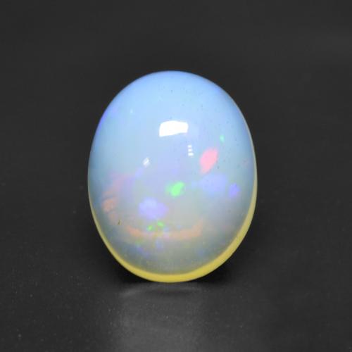 Bluish White Opal Gem - 2.3ct Oval Cabochon (ID: 533816)