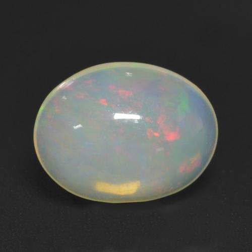 Многоцветный Опал Камень - 1.3ct Овал Кабошон (ID: 534957)