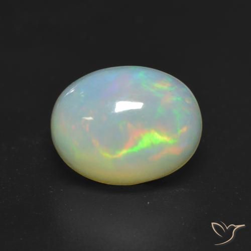 1.14 ct Multicolor Opal Stone, Natural Opal in Oval Cabochon Shape for Sale