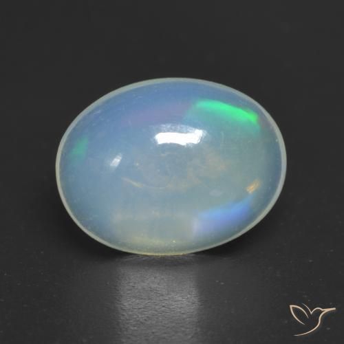 1.43 ct Multicolor Opal Stone, Natural Opal in Oval Cabochon Shape for Sale