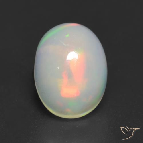1.54 ct Multicolor Opal Stone, Natural Opal in Oval Cabochon Shape for Sale