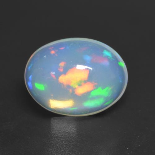 Mehrfarbig Opal Edelstein - 1.4ct Oval Cabochon (ID: 535381)