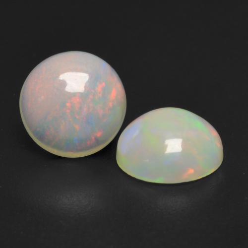 Multicolor Opal Gem - 0.8ct Round Cabochon (ID: 537107)