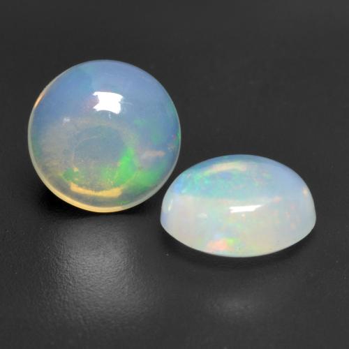Multicolor Opal Gem - 0.8ct Round Cabochon (ID: 537111)