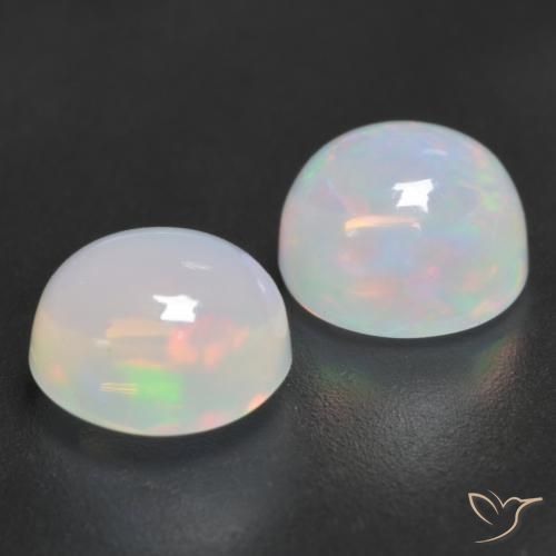 Opal Gemstones in 7 mm (calibrated) Size for Sale, Opal Stones in Multicolor Color
