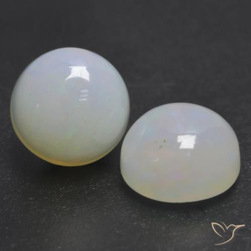 2.03 ctw Multicolor Opal Stones, Natural Opal in Round Cabochon Shape for Sale