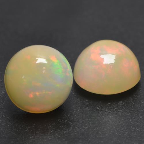 Multicolor Opal Gem - 1ct Round Cabochon (ID: 537509)