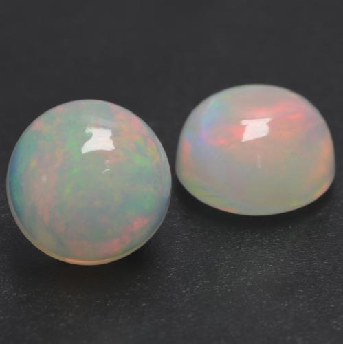 Multicolor Opal Gem - 1.1ct Round Cabochon (ID: 537511)