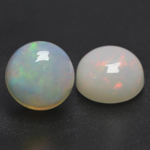Multicolor Opal Gem - 1.1ct Round Cabochon (ID: 537512)
