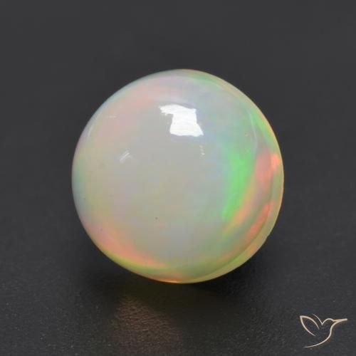 1.15 ct Multicolor Opal Stone, Natural Opal in Round Cabochon Shape for Sale