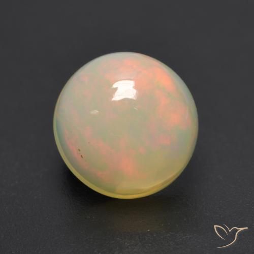 0.95ct Natural Multicolor Opal, Round, Translucent, Photo A