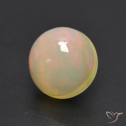 0.95 ct Multicolor Opal Stone, Natural Opal in Round Cabochon Shape for Sale