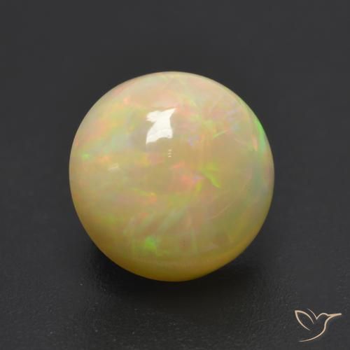 1.10 ct Multicolor Opal Stone, Natural Opal in Round Cabochon Shape for Sale