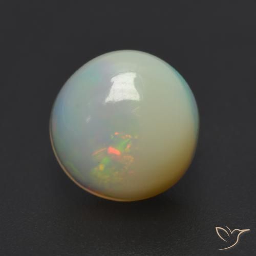 0.82ct Natural Multicolor Opal, Round, Translucent