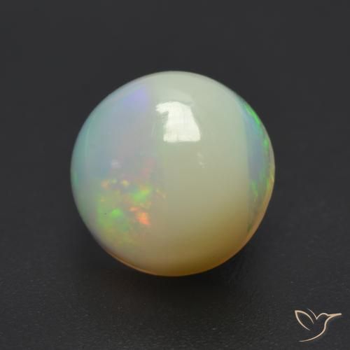 0.82ct Natural Multicolor Opal, Round, Translucent