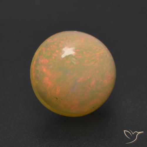 1.05 ct Multicolor Opal Stone, Natural Opal in Round Cabochon Shape for Sale