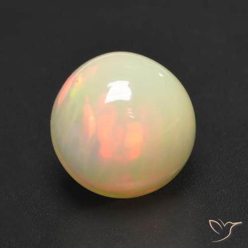1.08ct Natural Multicolor Opal, Round, Translucent