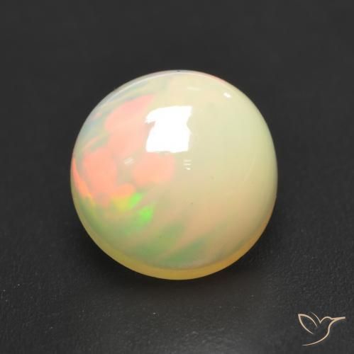 1.08 ct Multicolor Opal Stone, Natural Opal in Round Cabochon Shape for Sale