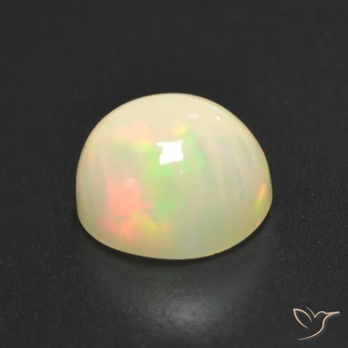 Opal Gemstone in 7 mm (calibrated) Size for Sale, Opal Stone in Multicolor Color
