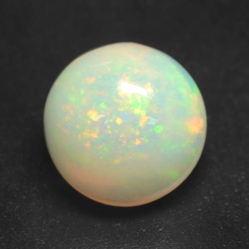 Multicolor Opal Gem - 1.4ct Round Cabochon (ID: 537551)