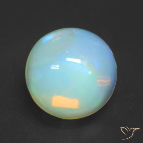Multicolor Opal Gem - 1.2ct Round Cabochon (ID: 537560)
