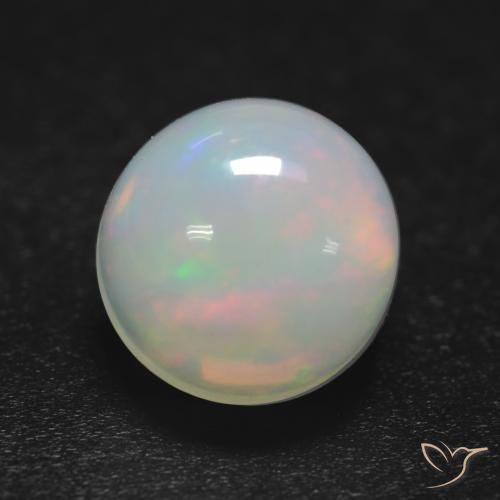 Multicolor Opal Gem - 1.1ct Round Cabochon (ID: 537705)