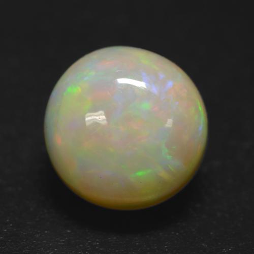 Multicolor Opal Gem - 1.1ct Round Cabochon (ID: 537706)