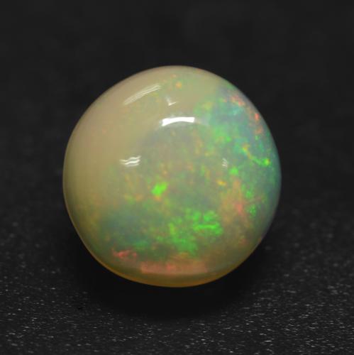 Многоцветный Опал Камень - 0.9ct Круглый Кабошон (ID: 537707)