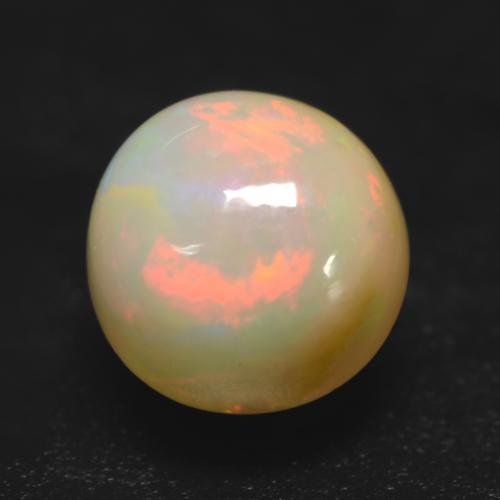 Multicolor Opal Gem - 1.1ct Round Cabochon (ID: 537710)