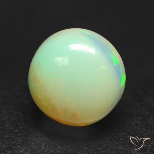 0.85ct Natural Multicolor Opal, Round, Transparent