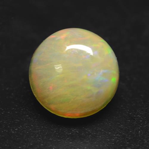 Multicolor Opal Gem - 0.9ct Round Cabochon (ID: 537712)