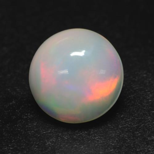 Multicolor Opal Gem - 1.2ct Round Cabochon (ID: 537806)