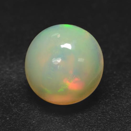 Multicolor Opal Gem - 1.1ct Round Cabochon (ID: 537811)
