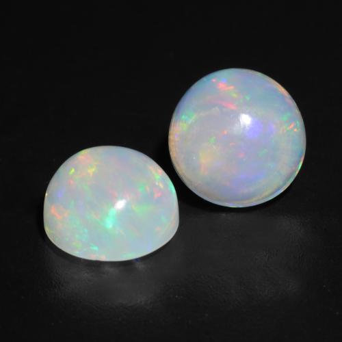 Multicolor Opal Gem - 1.1ct Round Cabochon (ID: 537989)