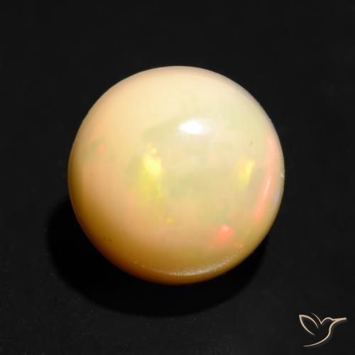 1.10 ct Multicolor Opal Stone, Natural Opal in Round Cabochon Shape for Sale