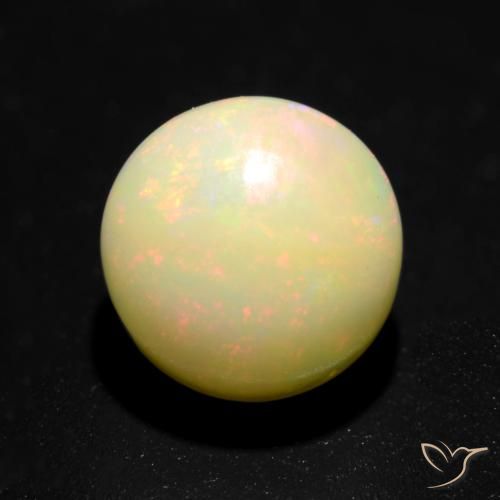 Multicolor Opal Gem - 1.1ct Round Cabochon (ID: 538263)