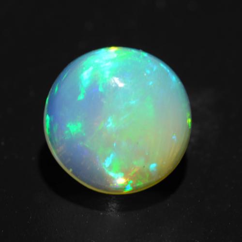 Multicolor Opal Gem - 1.1ct Round Cabochon (ID: 538265)