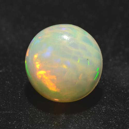 Multicolor Opal Gem - 0.9ct Round Cabochon (ID: 538266)
