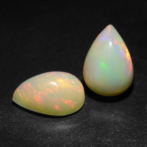Multicolor Opal Gem - 1.4ct Pear Cabochon (ID: 538367)