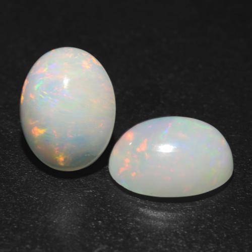 Многоцветный Опал Камень - 1.1ct Овал Кабошон (ID: 540165)