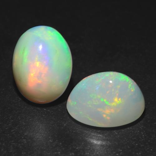 Multicolore Opale gemme - 1.2ct Ovale Cabochon (ID: 540166)