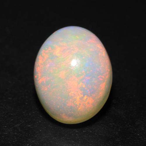 Multicolor Opal Gem - 1.5ct Oval Cabochon (ID: 540174)