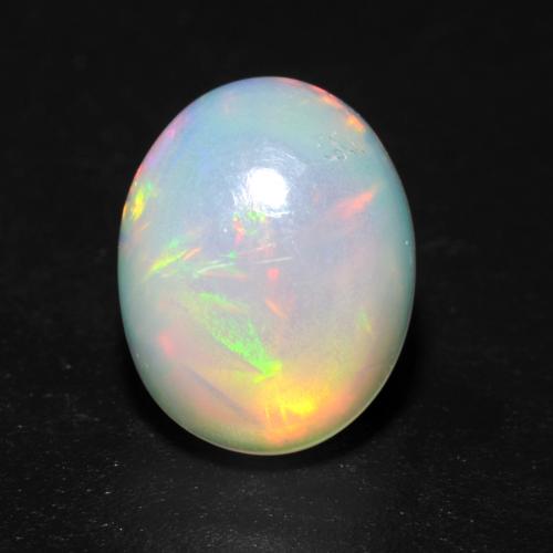 Многоцветный Опал Камень - 1.2ct Овал Кабошон (ID: 540176)