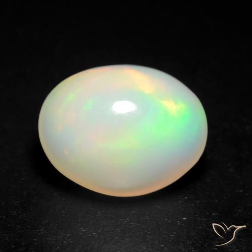 1.38 ct Multicolor Opal Stone, Natural Opal in Oval Cabochon Shape for Sale