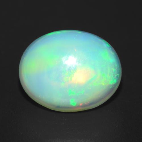 Многоцветный Опал Камень - 1.4ct Овал Кабошон (ID: 540205)